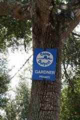 Sign at top of bank